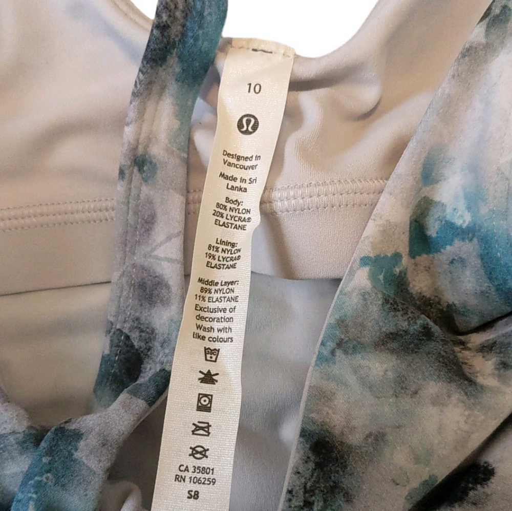 Lululemon Align Tank Crop Top Kaleidofloral Multi Size 10 - Picture 4 of 6